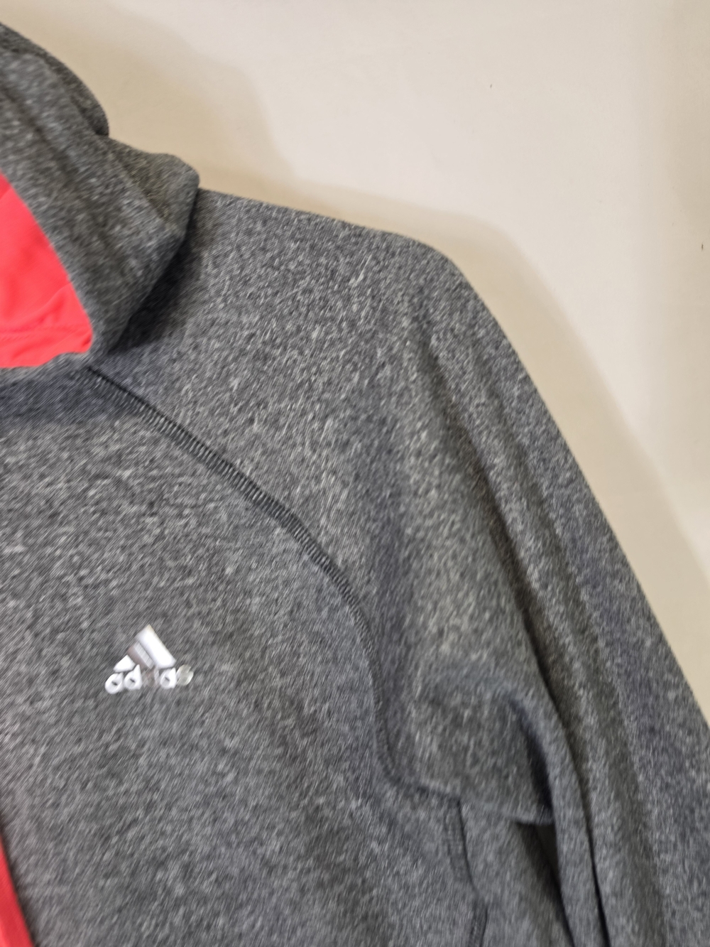 adidas Charcoal Gray Hoodie with Pink Lined Hood - Picture 3 of 10